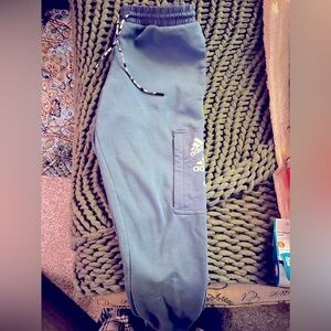 Adidas sweatpants in Slate blue size small. Sri-fit shirt size med. Womens top.